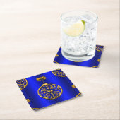 クリスマスバウブオンブルー スクエアペーパーコースター