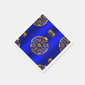 クリスマスバウブオンブルー スタンダードカクテルナプキン (角)