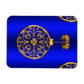 クリスマスバウブオンブルー マグネット (横)