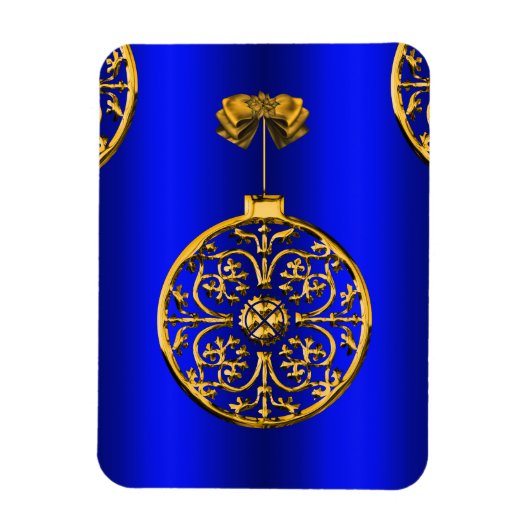 クリスマスバウブオンブルー マグネット (縦)