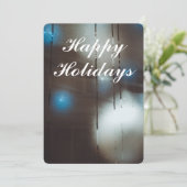 クリスマスバウブルと暗いミステッドの蒸し暑い窓 カード (スタンド正面)