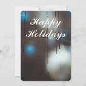 クリスマスバウブルと暗いミステッドの蒸し暑い窓 カード (正面)