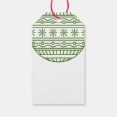 クリスマスバウブルと緑の季節のご挨拶 ギフトタグ (裏面)