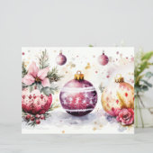 クリスマスバウブルと花スクラップブック紙 (スタンド正面)