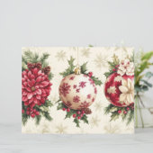 クリスマスバウブルと花スクラップブック紙 (スタンド正面)