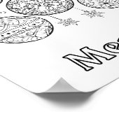 クリスマスバウブルの色オーナメントおもしろいの色 ポスター (角)