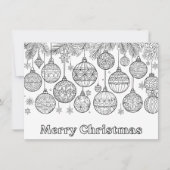 クリスマスバウブルの色オーナメントかわいい色 シーズンカード (正面)