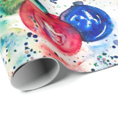 クリスマスバウブルウォーターカラーラッピング紙 ラッピングペーパー (ロールコーナー)