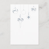 クリスマスバウブルオーナメントウィンターブルー エンクロージャーカード (裏面)