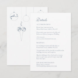 クリスマスバウブルオーナメントウィンターブルー エンクロージャーカード