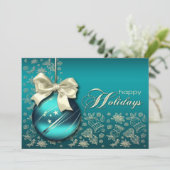 クリスマスバウブルクリスマスホリデーパーティー 招待状 (スタンド正面)