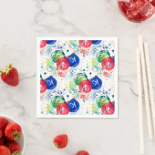 クリスマスバウブルズウォーター色オーナメントナプキンス スタンダードカクテルナプキン (インサイチュ)