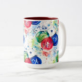 クリスマスバウブルズホリデーコーヒーマグ ツートーンマグカップ (正面右)