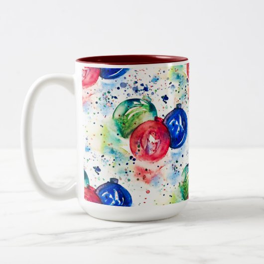 クリスマスバウブルズホリデーコーヒーマグ ツートーンマグカップ (左)