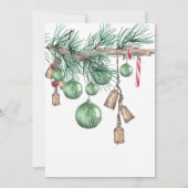 クリスマスバウブルズホリデーディナーパーティの招待状 招待状 (裏面)