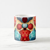 クリスマスバウブルデザイン コーヒーマグカップ (中央)