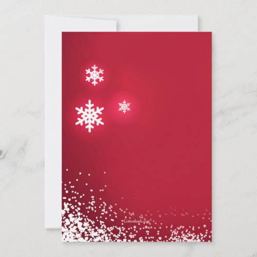 クリスマスバウブルパーティの招待状 招待状 (裏面)