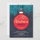 クリスマスバウブルフェスティバルパーティーツリー 招待状 (正面)