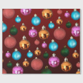 クリスマスバウブルラッピング紙 ラッピングペーパー (フラット)