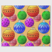 クリスマスバウブルラッピング紙 ラッピングペーパー (フラット)