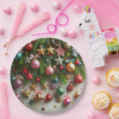 クリスマスバウブル、スター、ベル ペーパープレート (パーティー)