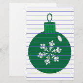 クリスマスバウブル 便箋 (正面/裏面)