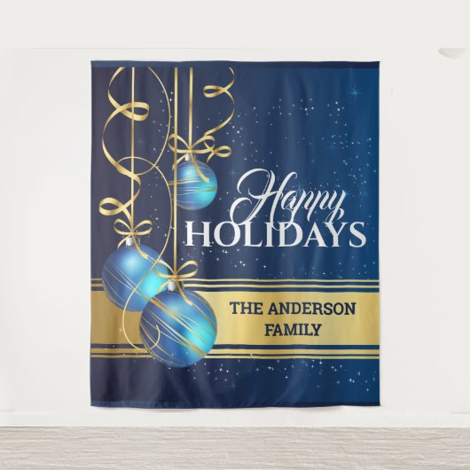 クリスマスバウベルの豪華なグリーティングウォール タペストリー (正面)