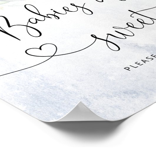 クリスマスバエレガントブルブルーのベビーは甘い ポスター (角)