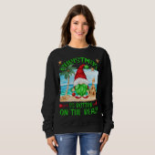 クリスマスバケーションオンザビーチおもしろい格言 スウェットシャツ (正面フル)