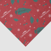 クリスマスバケーションホリーパターン 薄葉紙 (詳細)