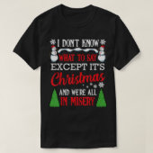 クリスマスバケーションミリーおもしろいズクリスマスサンタファミリー Tシャツ (デザイン正面)