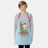 クリスマスバケーションメリークラークマス エプロン (着用した状態)