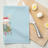 クリスマスバケーションメリークラークマス キッチンタオル (四つ折り)