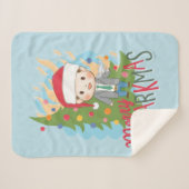 クリスマスバケーションメリークラークマス シェルパブランケット (正面(横))