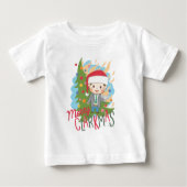 クリスマスバケーションメリークラークマス ベビーTシャツ (正面)