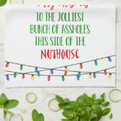 クリスマスバケーション引用文キッチンタオル キッチンタオル (折り畳み)