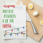 クリスマスバケーション引用文キッチンタオル キッチンタオル (四つ折り)