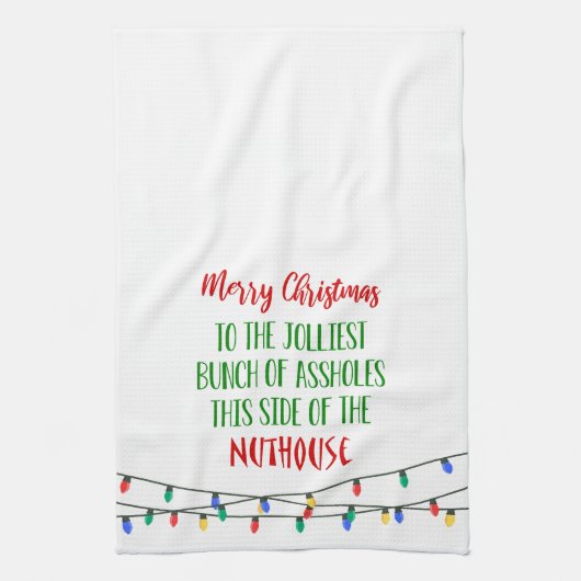 クリスマスバケーション引用文キッチンタオル キッチンタオル (縦)