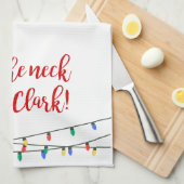 クリスマスバケーション引用文キッチンタオル キッチンタオル (四つ折り)