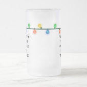 クリスマスバケーション引用文ビールマグクリスマスライト フロストグラスビールジョッキ (中央)