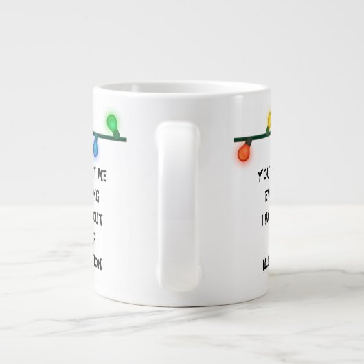 クリスマスバケーション引用文マグクリスマスライト ジャンボコーヒーマグカップ (裏面)