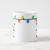 クリスマスバケーション引用文マグクリスマスライト ジャンボコーヒーマグカップ (正面)