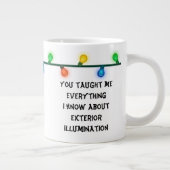 クリスマスバケーション引用文マグクリスマスライト ジャンボコーヒーマグカップ (右)