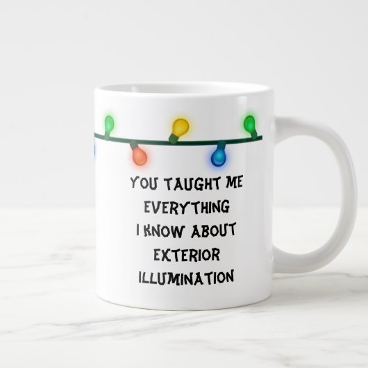 クリスマスバケーション引用文マグクリスマスライト ジャンボコーヒーマグカップ (右)