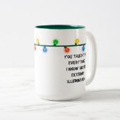 クリスマスバケーション引用文マグクリスマスライト ツートーンマグカップ (正面右)