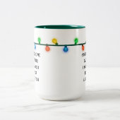 クリスマスバケーション引用文マグクリスマスライト ツートーンマグカップ (中央)