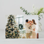 クリスマスバジェット植物株エレガント式フローラ 箔シーズンカード (立ち正面)