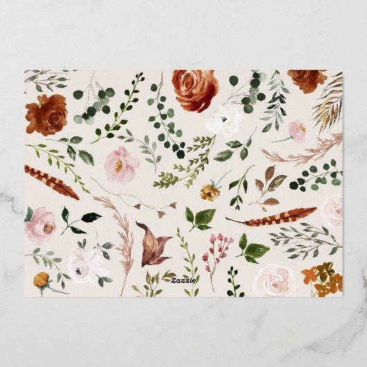 クリスマスバジェット植物株エレガント式フローラ 箔シーズンカード (裏面)