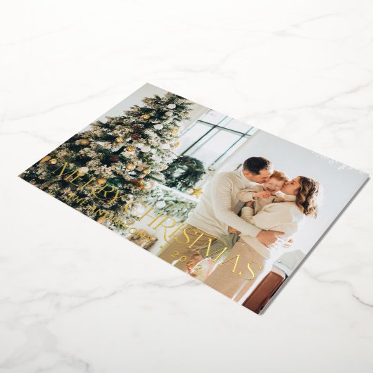 クリスマスバジェット植物株エレガント式フローラ 箔シーズンカード (回転した状態)