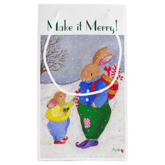 クリスマスバスケットバンニ スモールペーパーバッグ